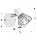 Lampa ścienna kinkiet  FLY czarny/złoty 1x40W E14 Candellux 91-61874_wymiary