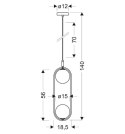 Lampa wisząca CORDEL czarna Candellux 32-10155_wymiary