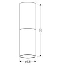 Oprawa sufitowa TUBA czarno/złota 15W GU10 Candellux 2282688_wymiary