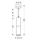 Lampa wisząca Tuba czarna/złota Candellux 31-77677_wymiary