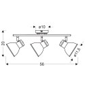 Lampa sufitowa/ścienna regulowana ZUMBA 3x40W Candellux 93-72146_wymiary