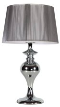 Lampa stołowa nocna GILLENIA srebrna z abażurem nitkowym Candellux 41-11954