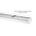 LIMEA PRISMATICA 1200mm 40W NW 230V 100st IP44 IK10 1258x111x58mm 5 lat gw.