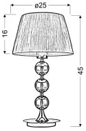 Lampa stołowa CLARA chrom/biały_wymiary