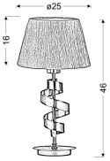 Lampa stołowa DENIS chrom  Candellux 41-23476_wymiary