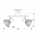 Lampa ścienna FLY biały/chrom 2x40W E14 Candellux 92-61966_wymiary