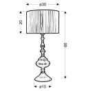 Lampa stołowa gabinetowa GILLENIA Candellux 41-21338_wymiary