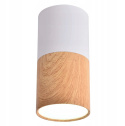 Lampa sufitowa TUBA biała/drewniana Candellux 2273655