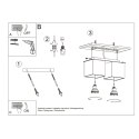 Oprawa sufitowa QUAD biała 2xGU10_instrukcja