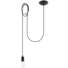 Lampa wisząca EDISON 1xE27 LONG czarna