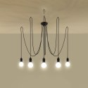 Lampa wisząca EDISON 5xE27 czarna_2