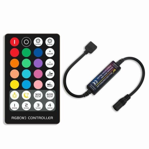 Kontroler LED RGB RF-M4 6A 5-24VDC  30W-144W wtyczkowy mini radiowy czarny