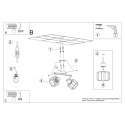 Lampa sufitowa BELUCI 2xE14 czarna_instrukcja