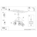 Oprawa sufitowa BELUCI 3xE14 czarna_instrukcja