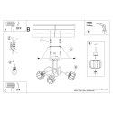 Lampa sufitowa BELUCI 3xE14 czarna_instrukcja