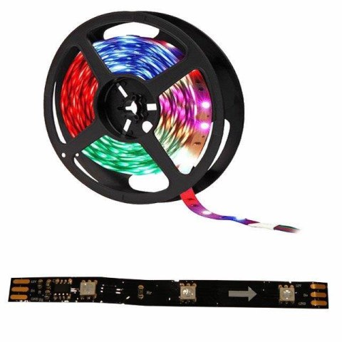 Taśma 12VDC 30LED 5050 7,2W RGB IC cyfrowa 50 pikseli na 5m IP20