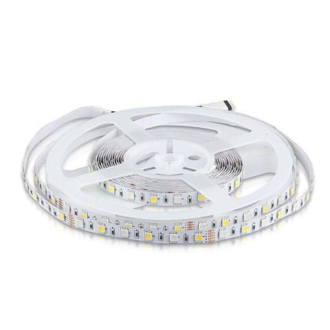 Taśma LED V-TAC SMD5050 300LED RGBW 12V IP20 8W/m VT-5050 60-IP20-N 4000K+RGB 357lm